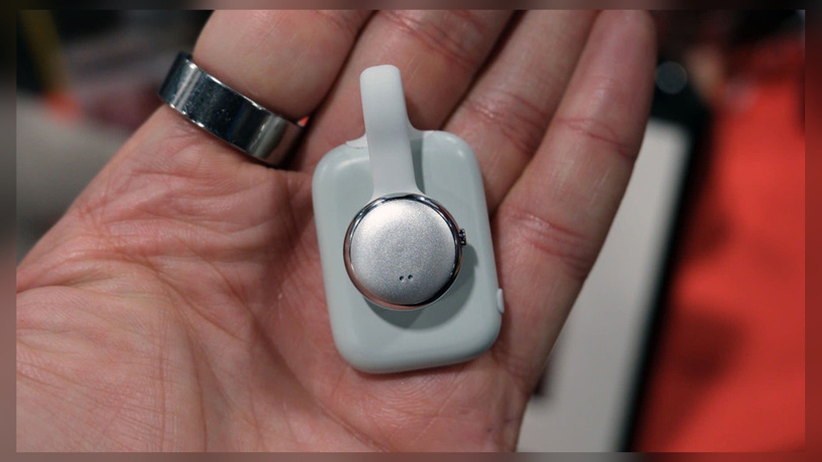SwitchBot AI MindClip wearable clip-on AI note-taker shown at CES 2026
