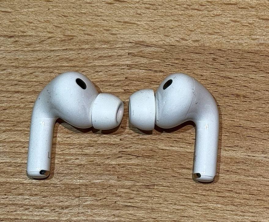 Close-up of AirPods Pro silicone ear tips, the replaceable tips that create the seal needed for bass and noise cancellation