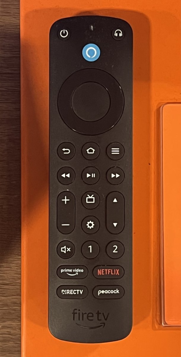 Amazon Fire TV Alexa Voice Remote Pro showing its dedicated Alexa microphone button and smart-home shortcuts