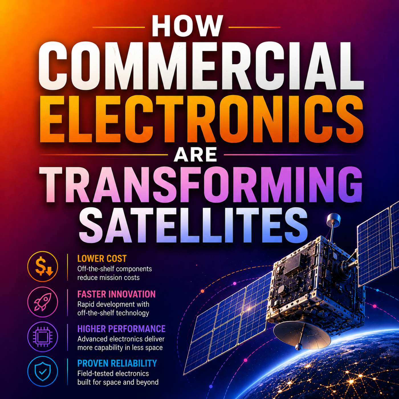 How Commercial Electronics Are Transforming Satellites