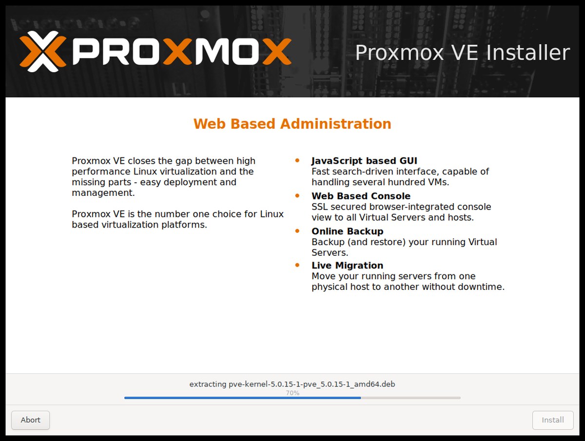how to install proxmox