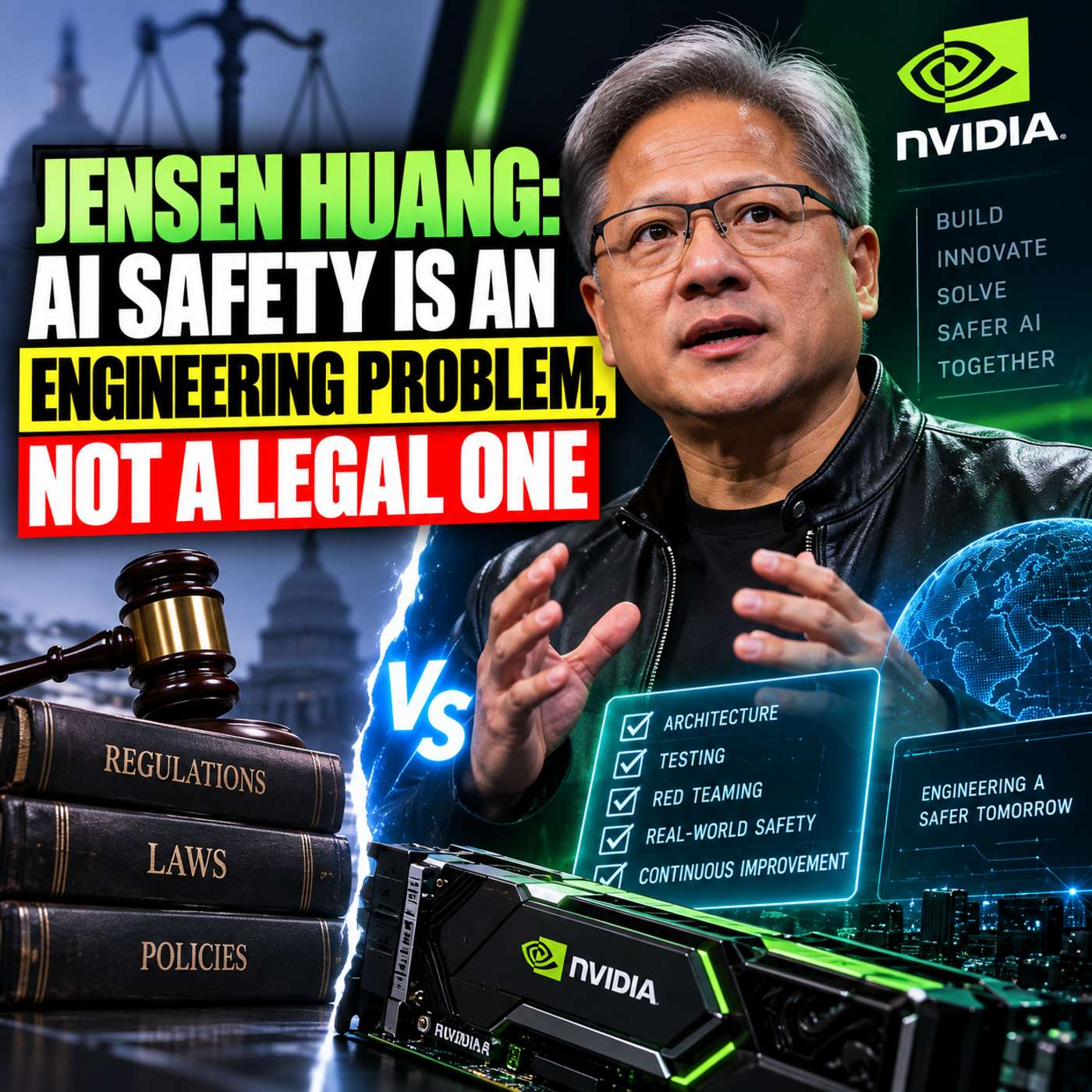 Jensen Huang: AI Safety Is an Engineering Problem, Not a Legal One