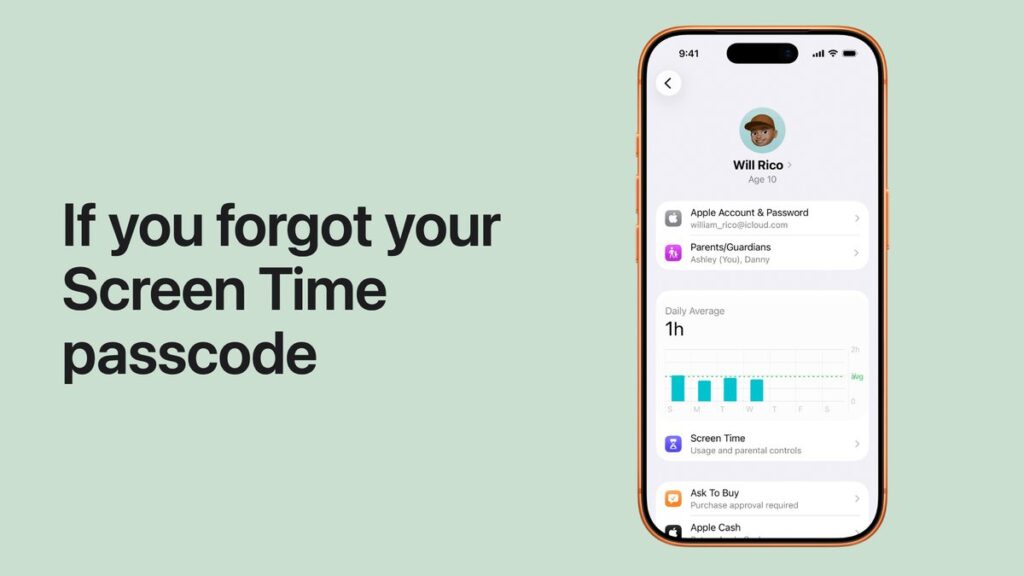 forgot screen time passcode